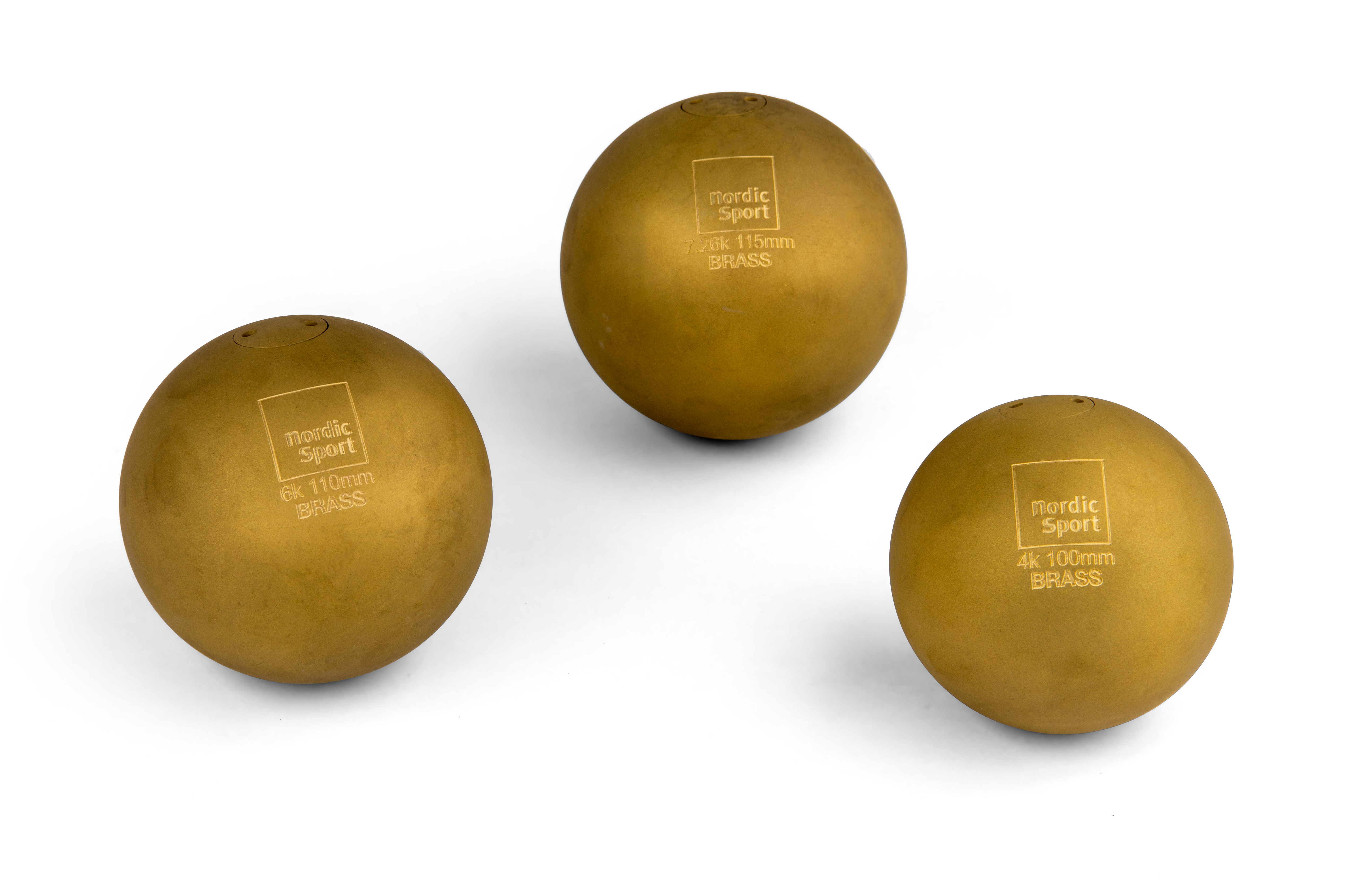 Nordic Wettkampfstoßkugel Brass Matt aus Messing