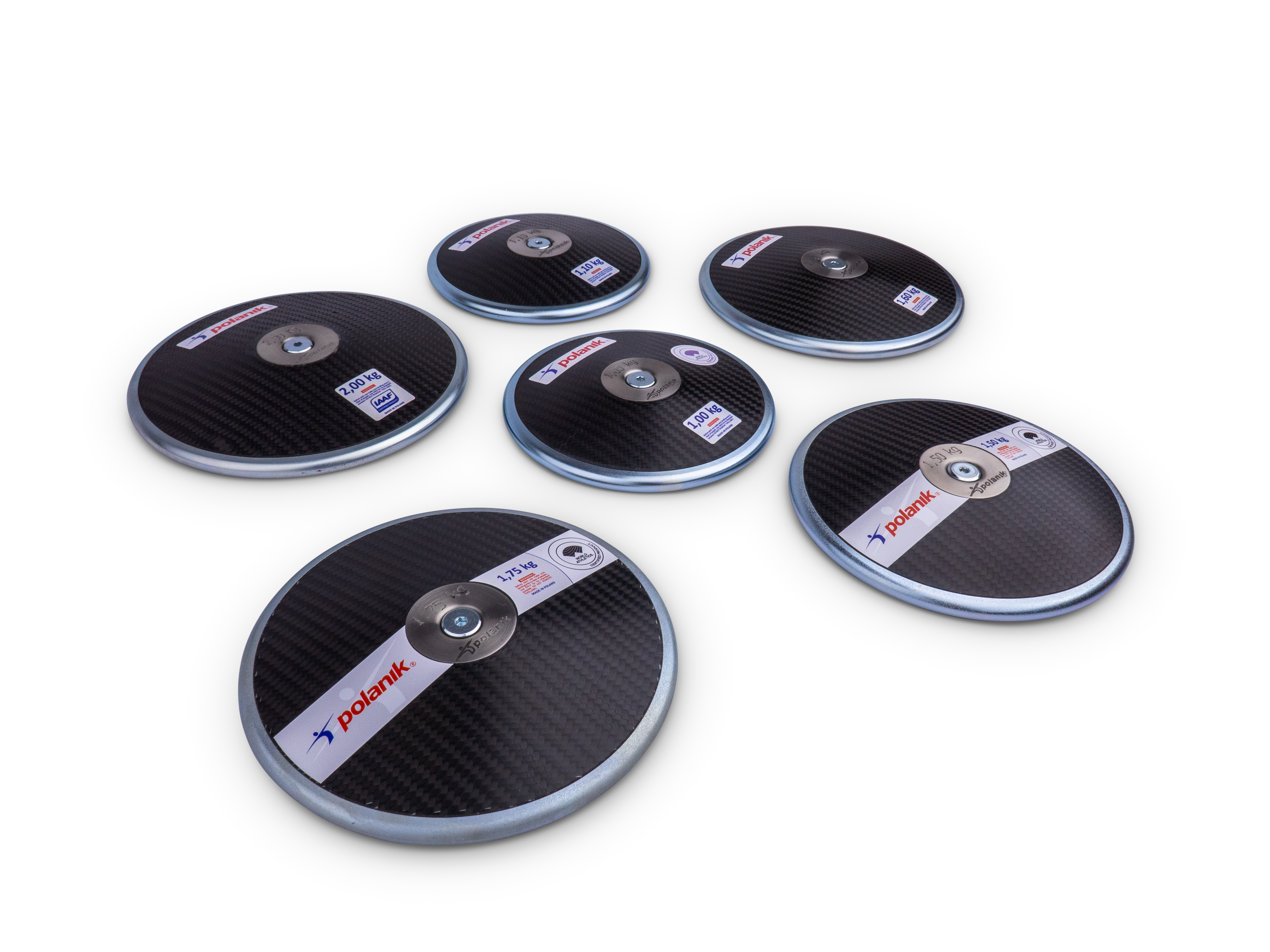 Polanik Trainingsdiskus CCD20 Carbon mit Mittelscheiben - 1,10 kg