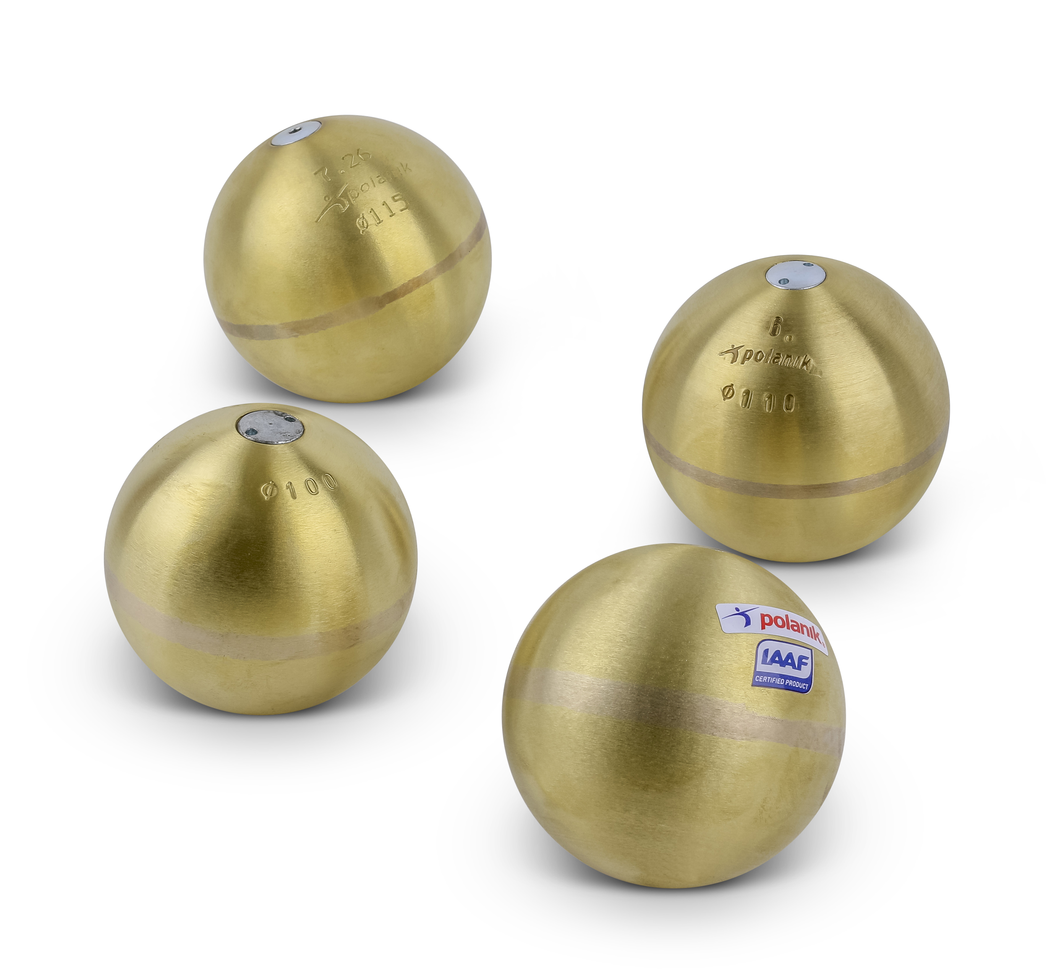 Polanik Wettkampfstoßkugel aus Messing